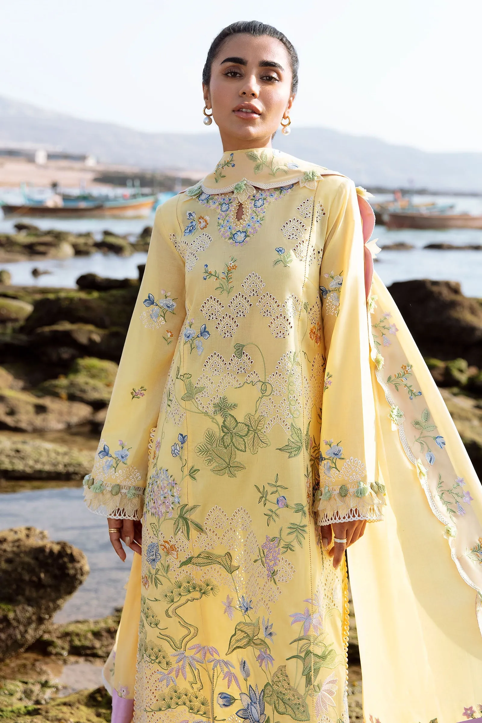 LANA (ZL23-04 A) | Zaha Lawn Collection 2023 | Embroidered Unstitched Lawn Suits