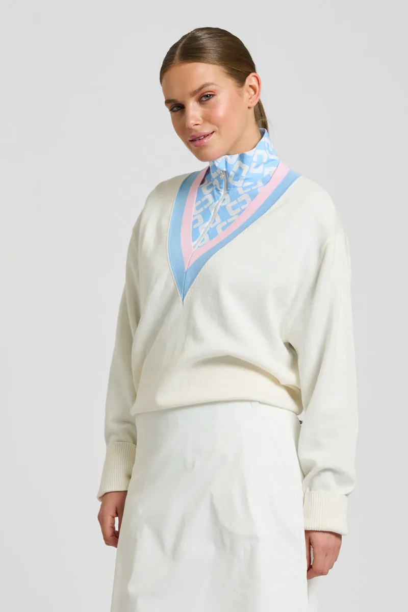 Links Sweater - Club White/Baby Blue/Ballet Pink
