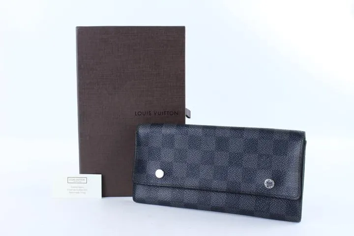 Louis Vuitton Damier Graphite Long Flap Wallet 225063