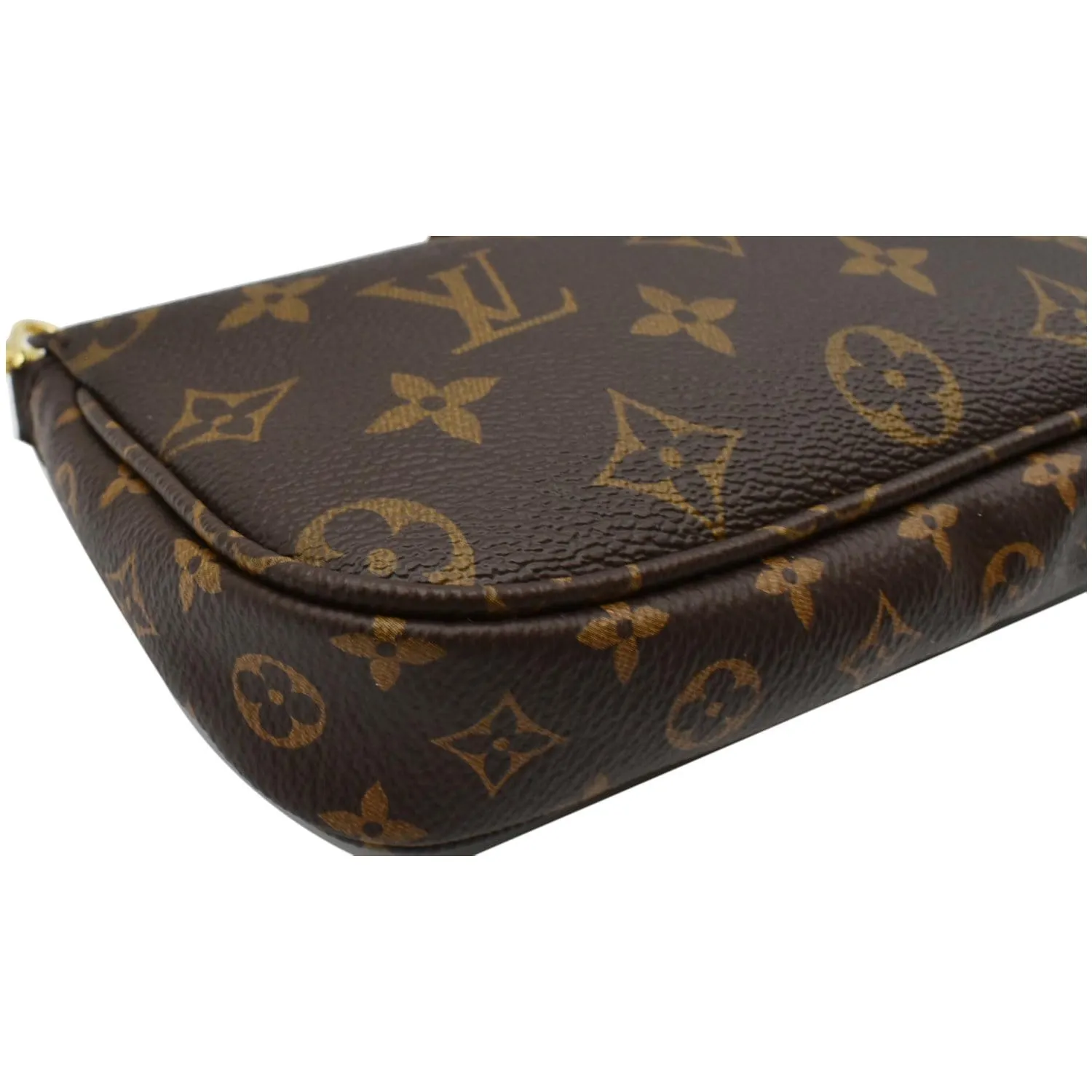 LOUIS VUITTON  Mini Pochette Monogram Canvas Accessoires Pouch Brown