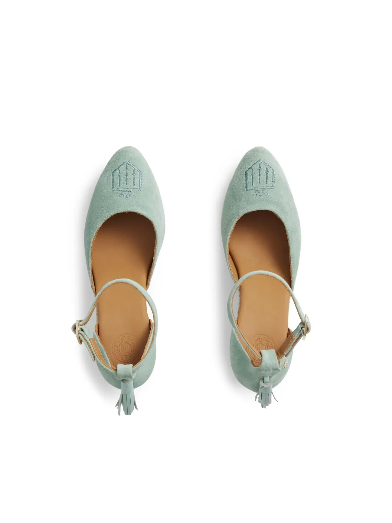 Monaco 
Women's Espadrille Wedge - Mint Suede