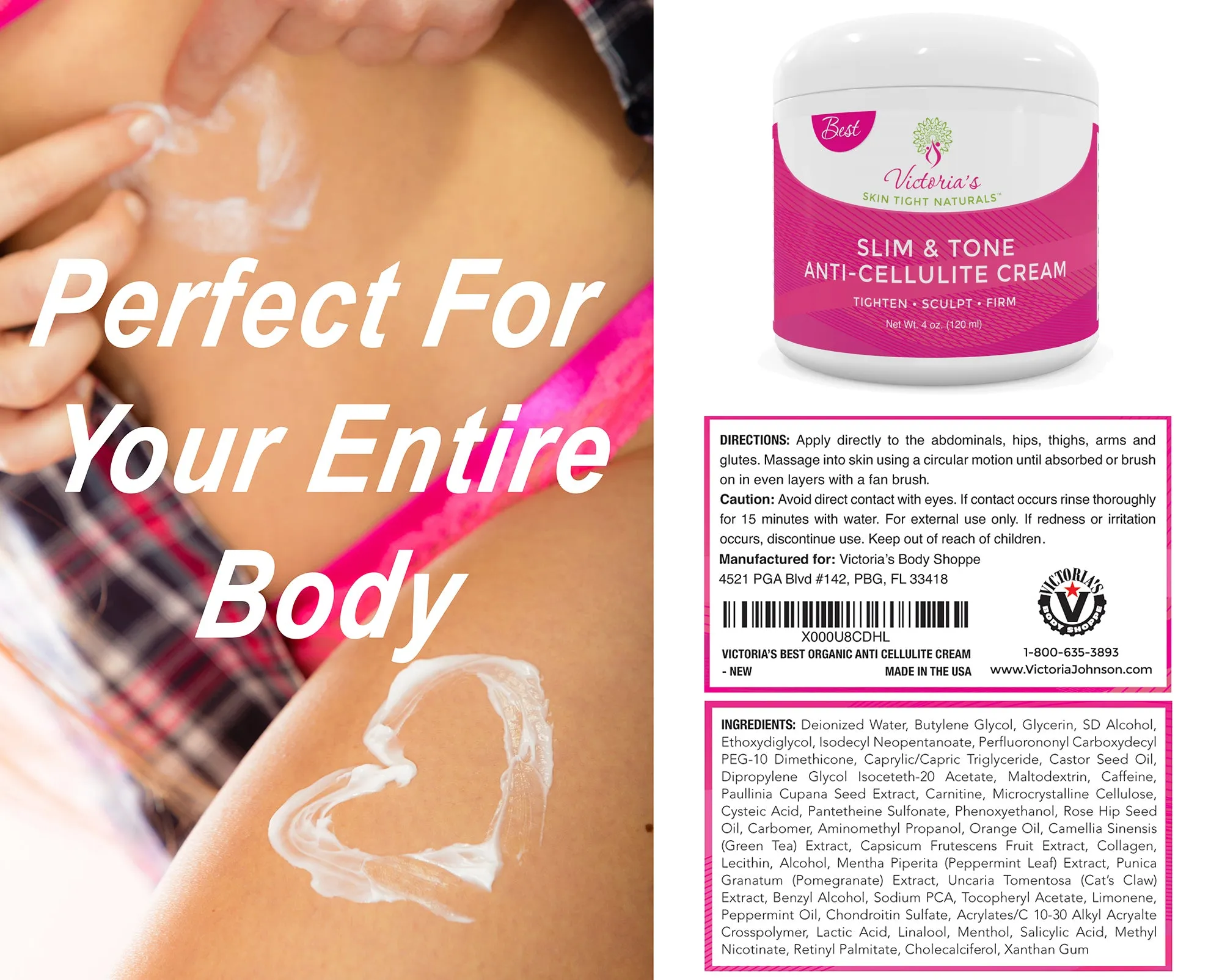 Natural Cellulite Removal Cream Glaze For Tightening And Detoxing Skin
