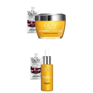 Olay Regenerist Vitamin C   Peptide 24 Brightening Face Moisturizer   Whip Face Moisturizer Travel/Trial Size Gift Set