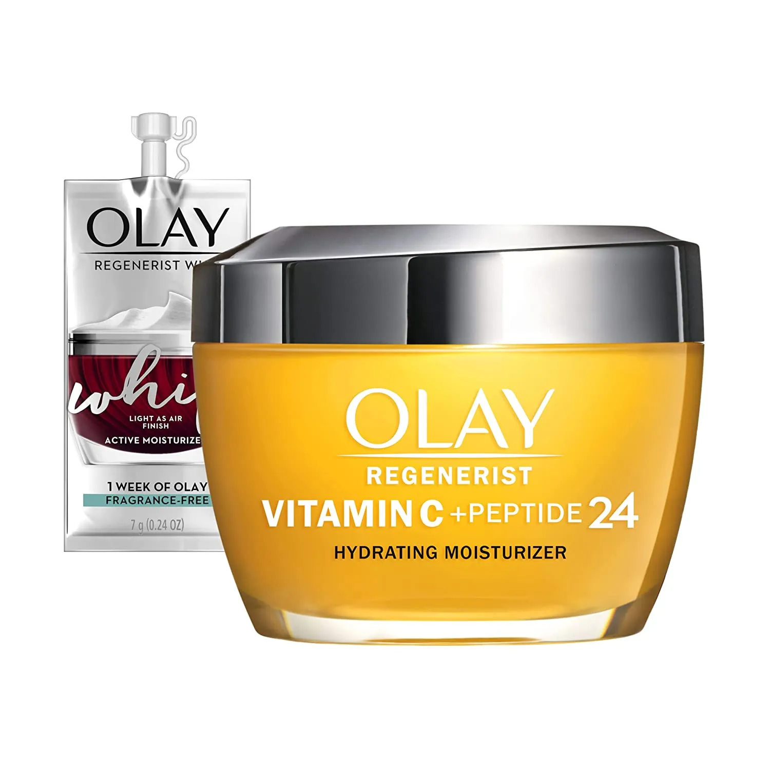 Olay Regenerist Vitamin C   Peptide 24 Brightening Face Moisturizer   Whip Face Moisturizer Travel/Trial Size Gift Set