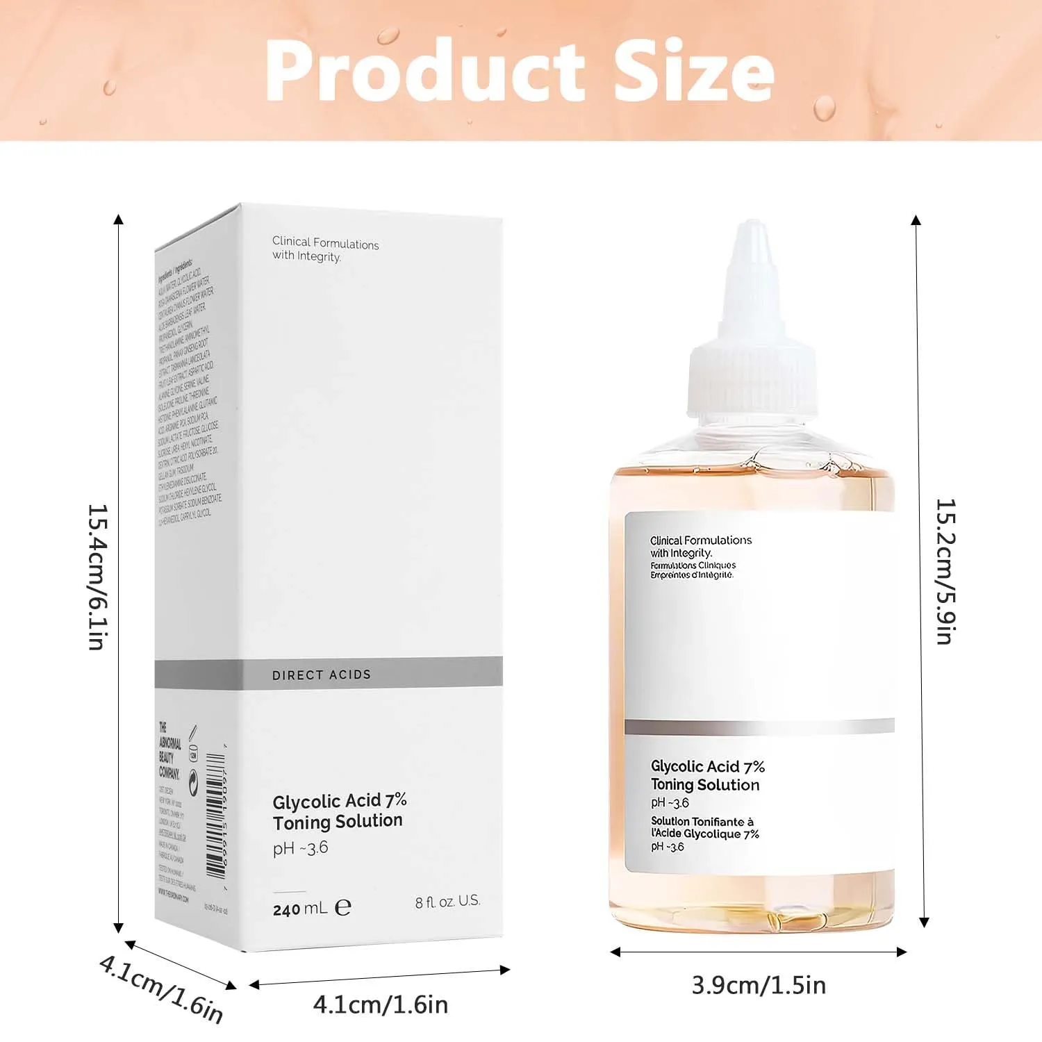 Ordinary Glycolic Acid Toner,Glycolic Acid 7% Toning,Ordinary Glycolic Acid Toning Solution,Moisturizing Exfoliating Serum