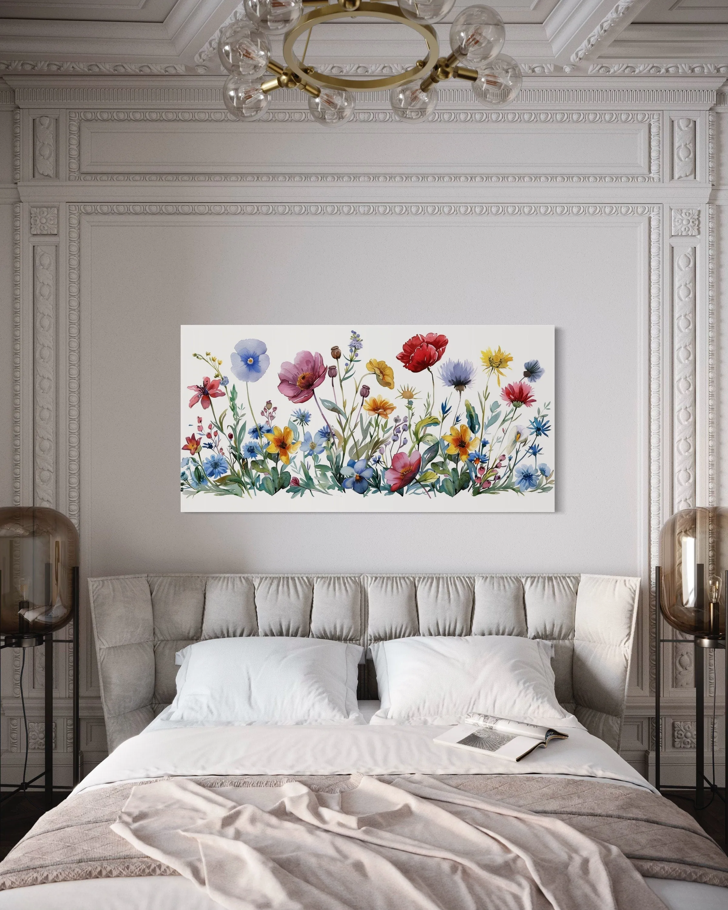 Pretty Wildflowers Simple Watercolor Farmhouse Wall Decor