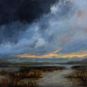 "LAST LIGHT" Original Acrylic Painting on Canvas/Framed