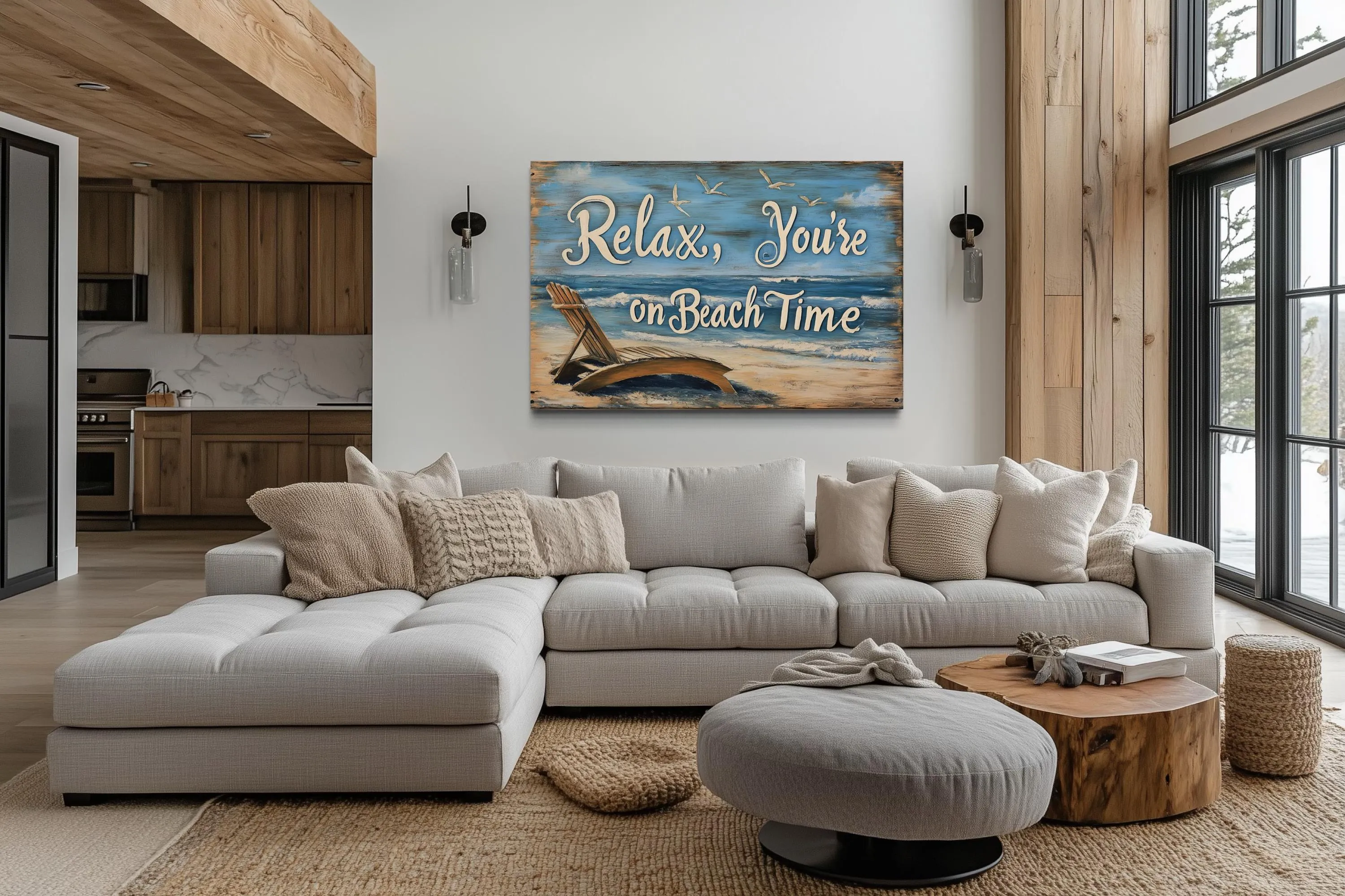 Relax You’re On Beach Time Canvas Wall Art