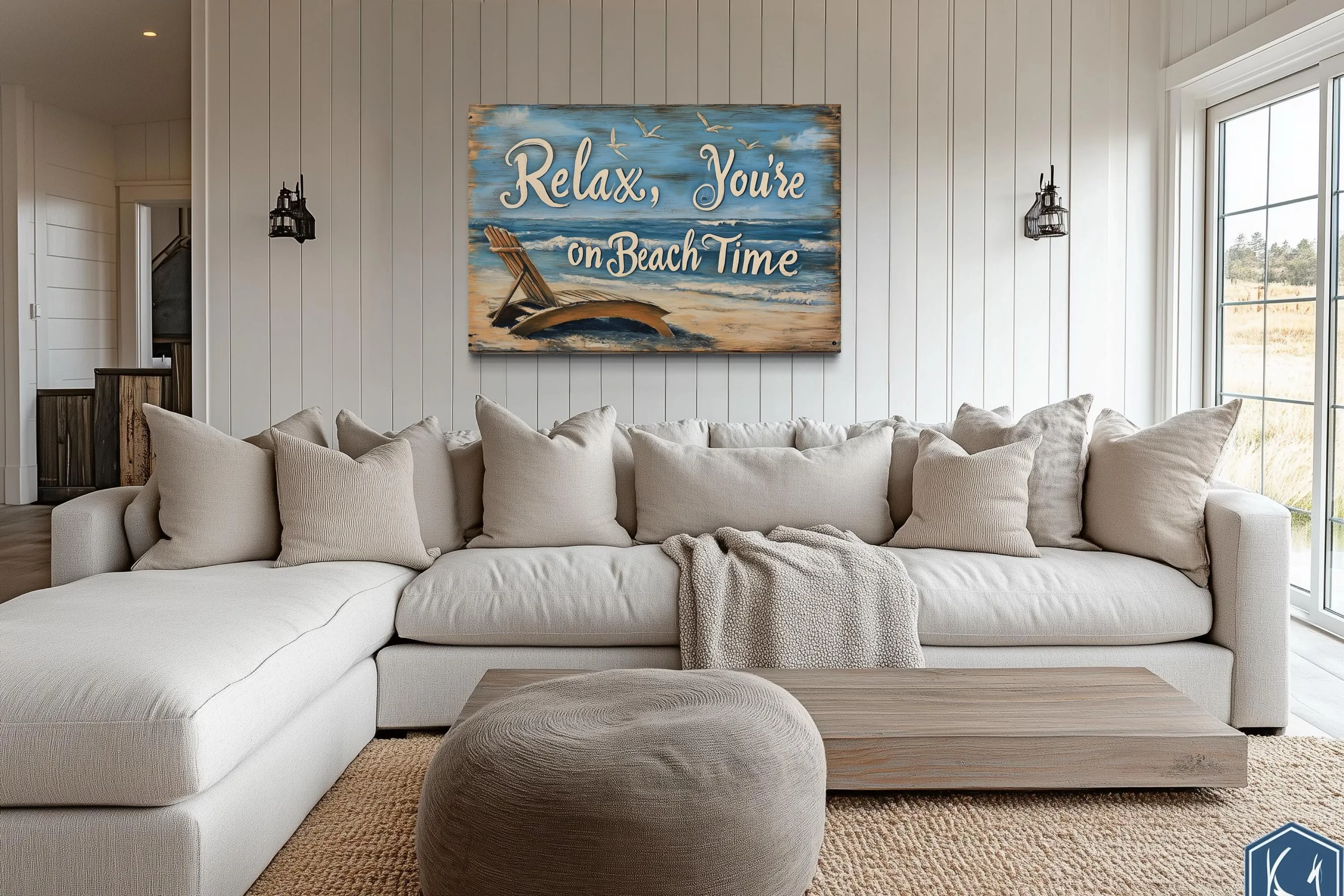 Relax You’re On Beach Time Canvas Wall Art