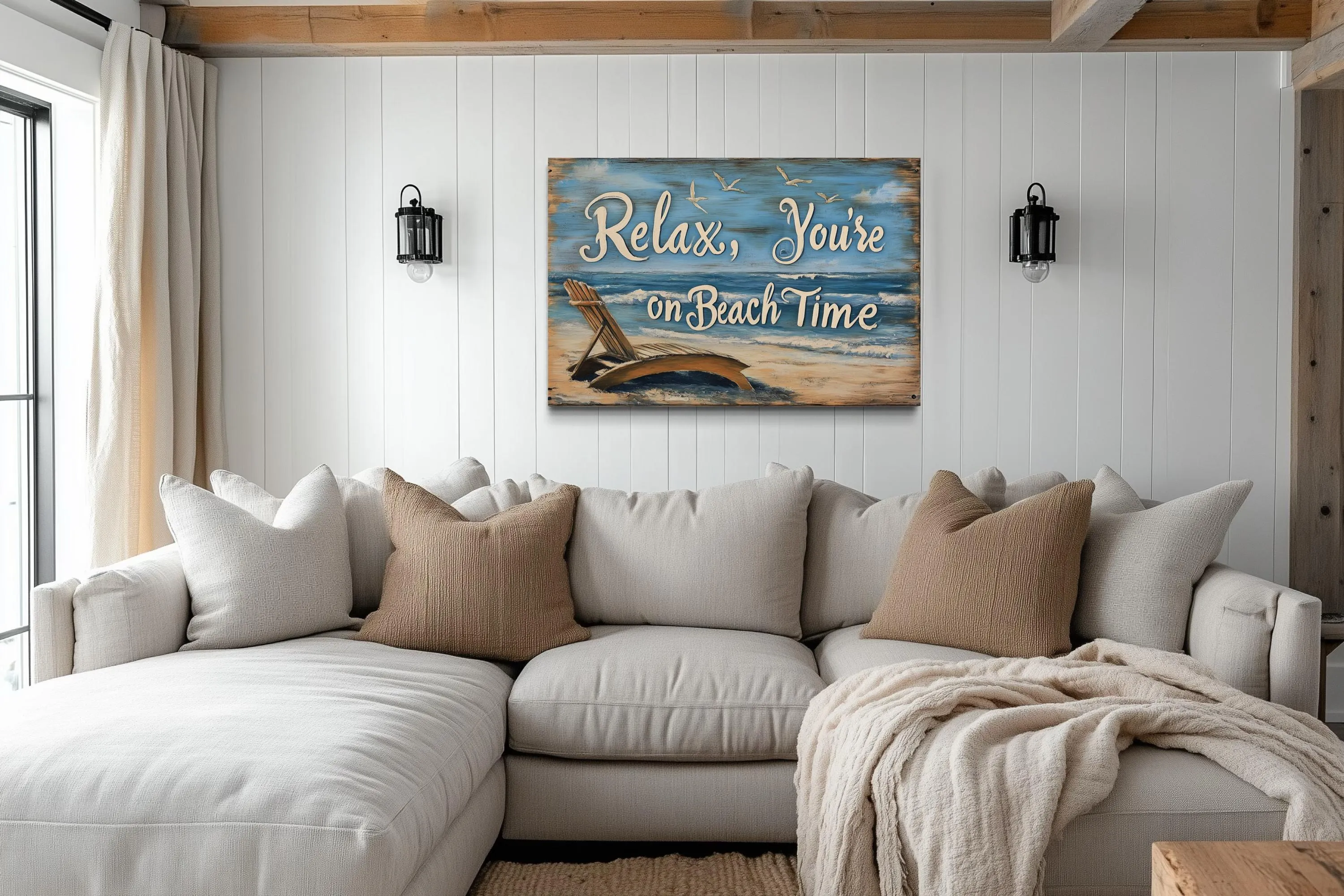 Relax You’re On Beach Time Canvas Wall Art
