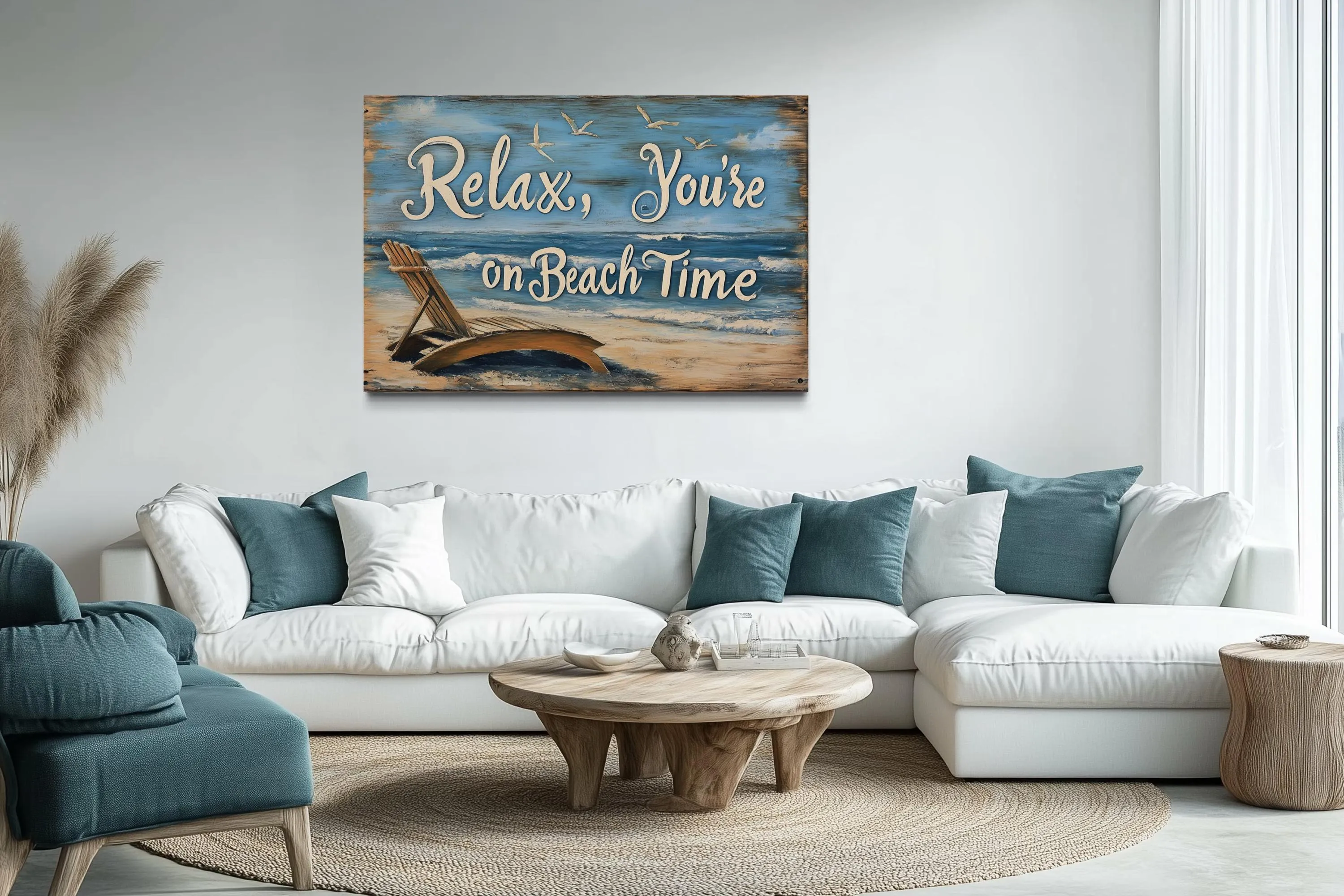 Relax You’re On Beach Time Canvas Wall Art