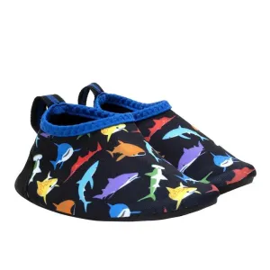 Robeez Multi Sharks Aqua Shoes in Black