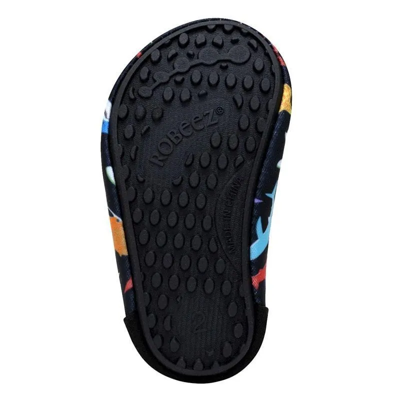 Robeez Multi Sharks Aqua Shoes in Black