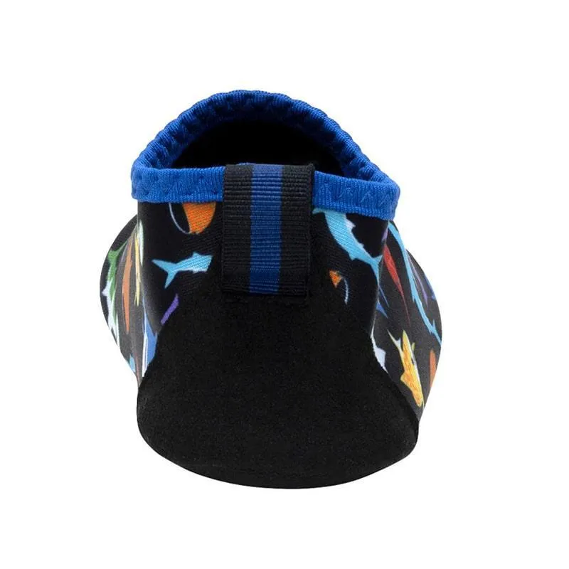 Robeez Multi Sharks Aqua Shoes in Black