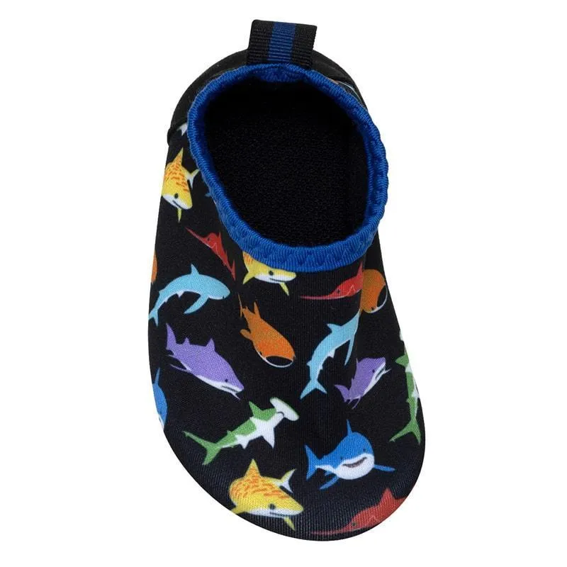 Robeez Multi Sharks Aqua Shoes in Black