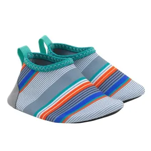 Robeez Summer Stripes Aqua Shoes Grey