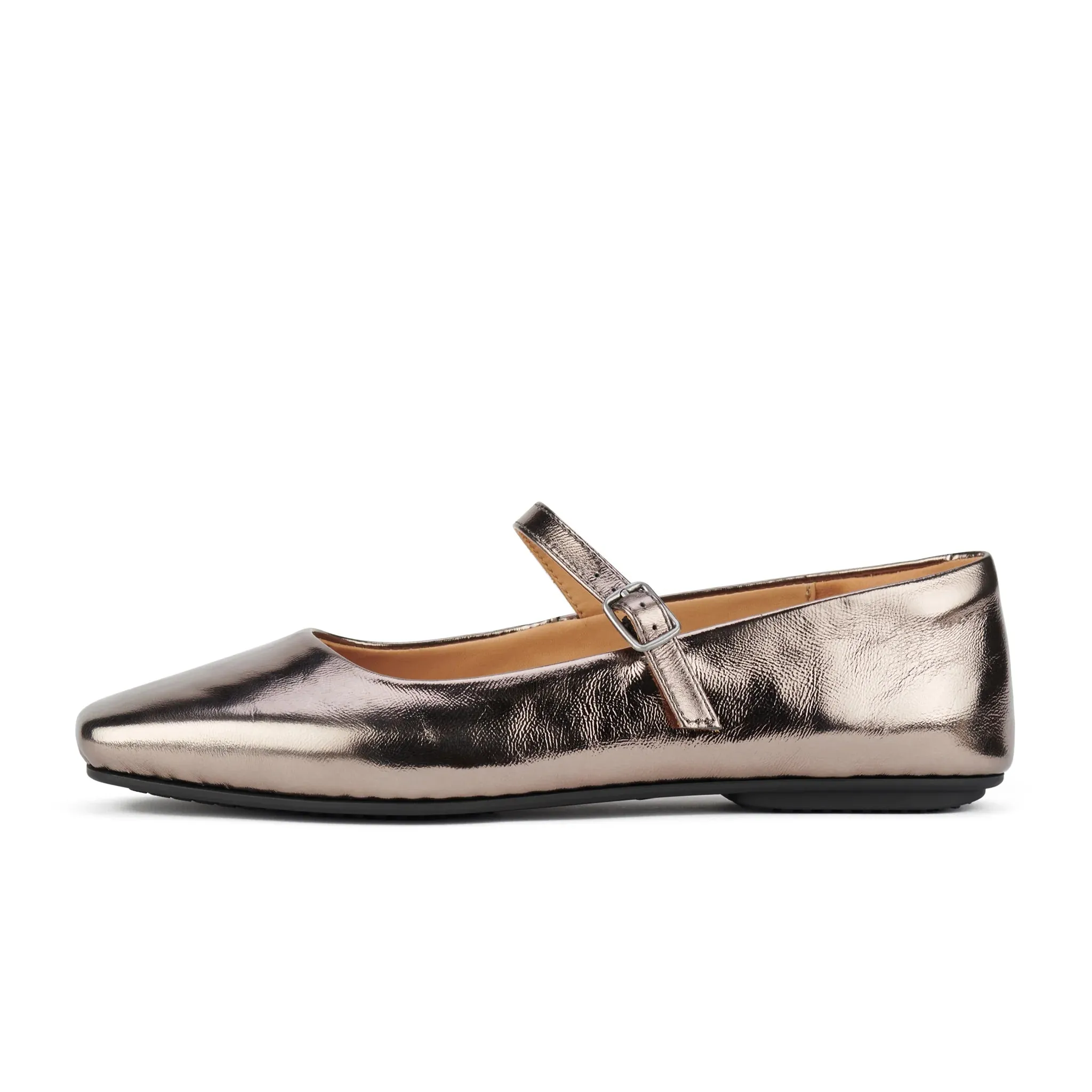 Rollie Nation | Ballet MJ Square Toe Pewter Patent
