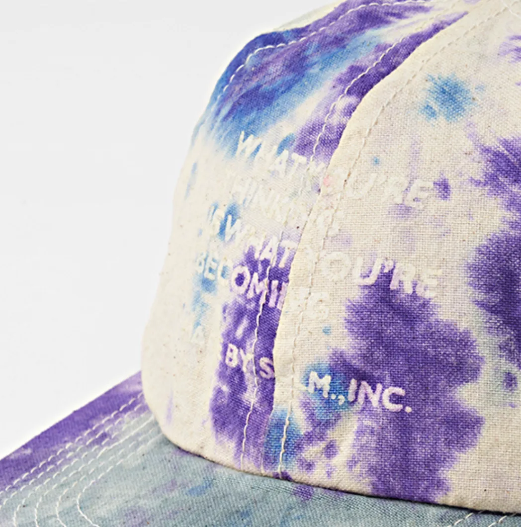 SB241-0208 Tie Dye 6 Panel Cap Off White/Blue Mix