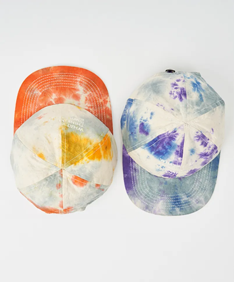 SB241-0208 Tie Dye 6 Panel Cap Off White/Blue Mix