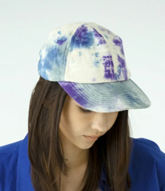 SB241-0208 Tie Dye 6 Panel Cap Off White/Blue Mix