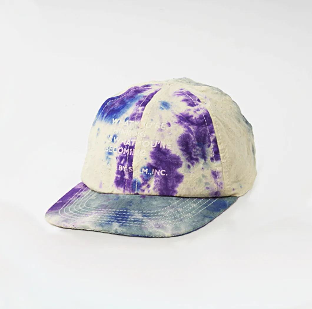 SB241-0208 Tie Dye 6 Panel Cap Off White/Blue Mix