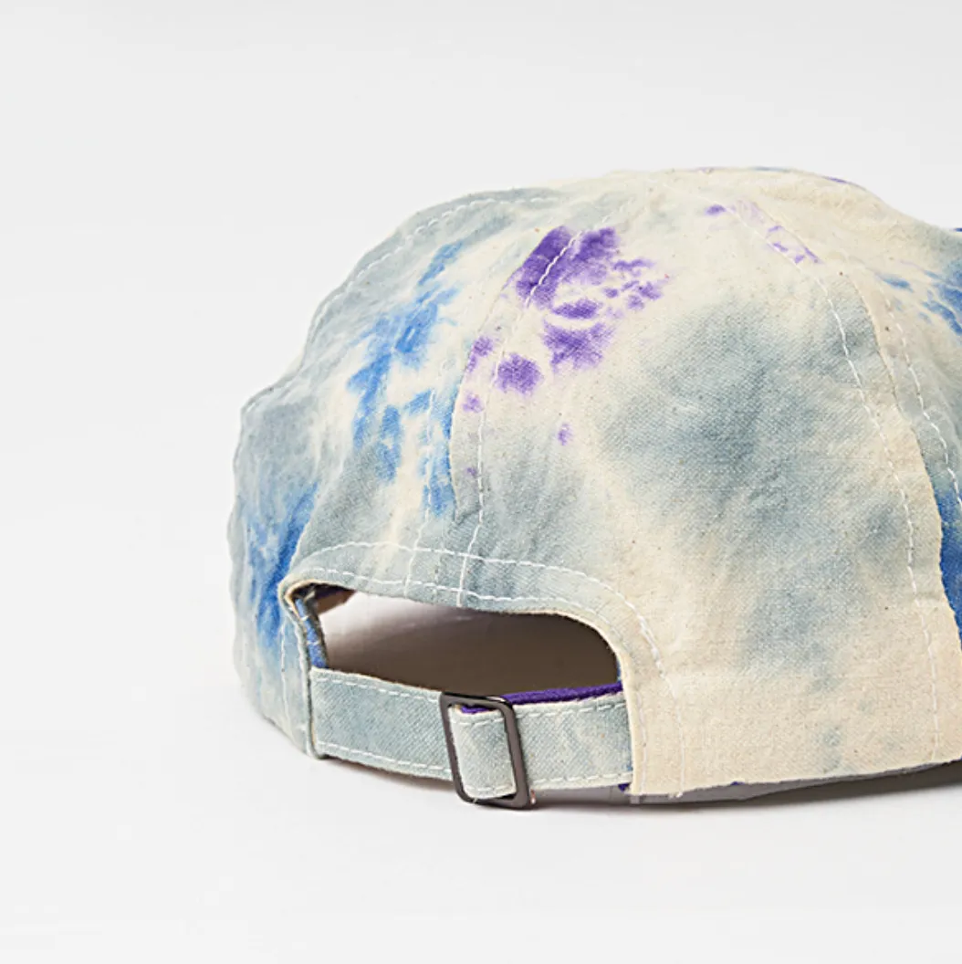 SB241-0208 Tie Dye 6 Panel Cap Off White/Blue Mix