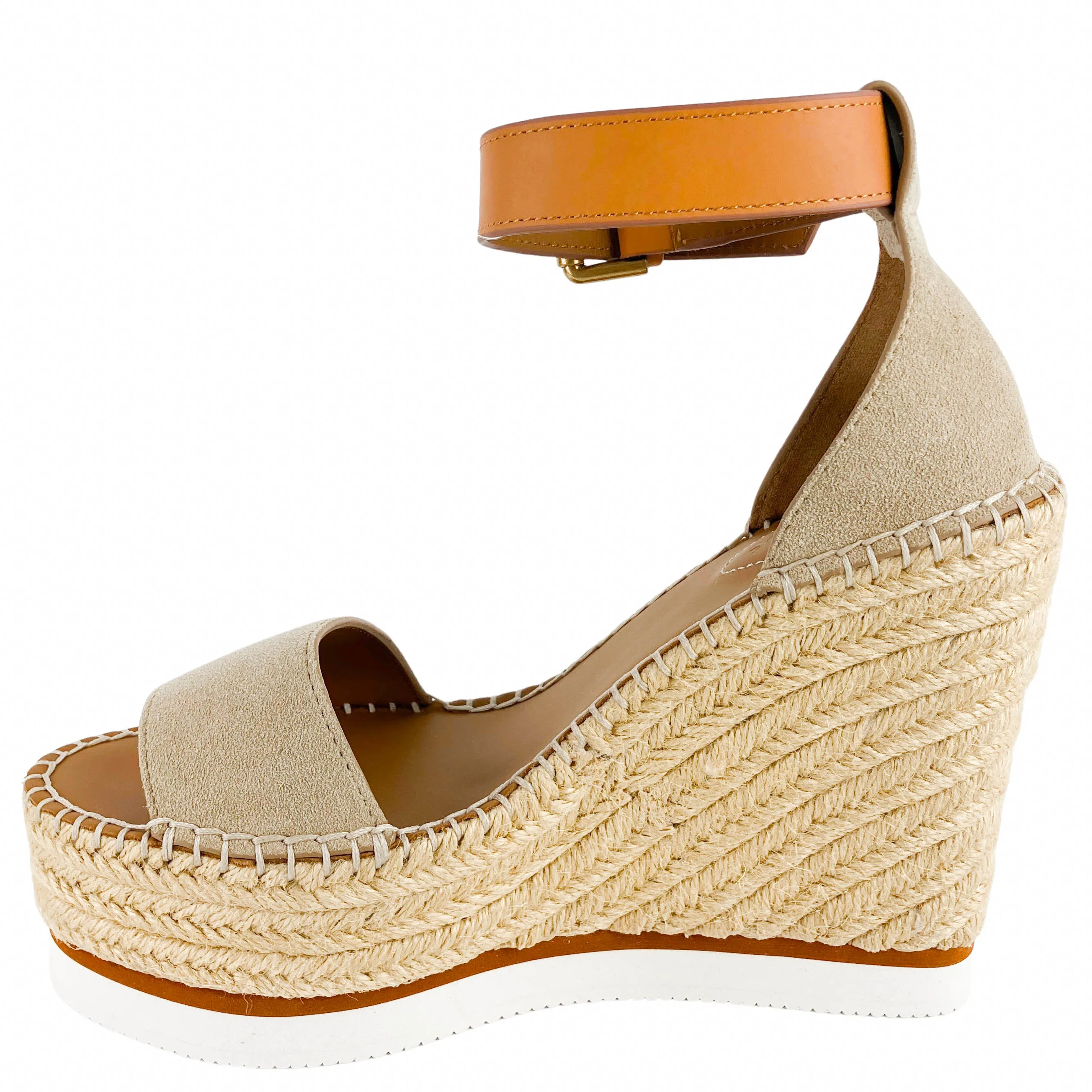See By Chloé Glyn Espadrille Wedge Sandals in Beige