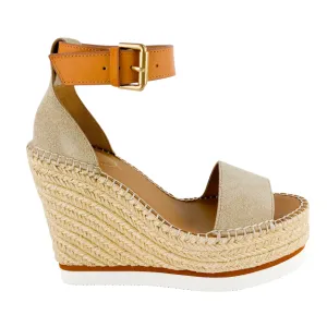 See By Chloé Glyn Espadrille Wedge Sandals in Beige