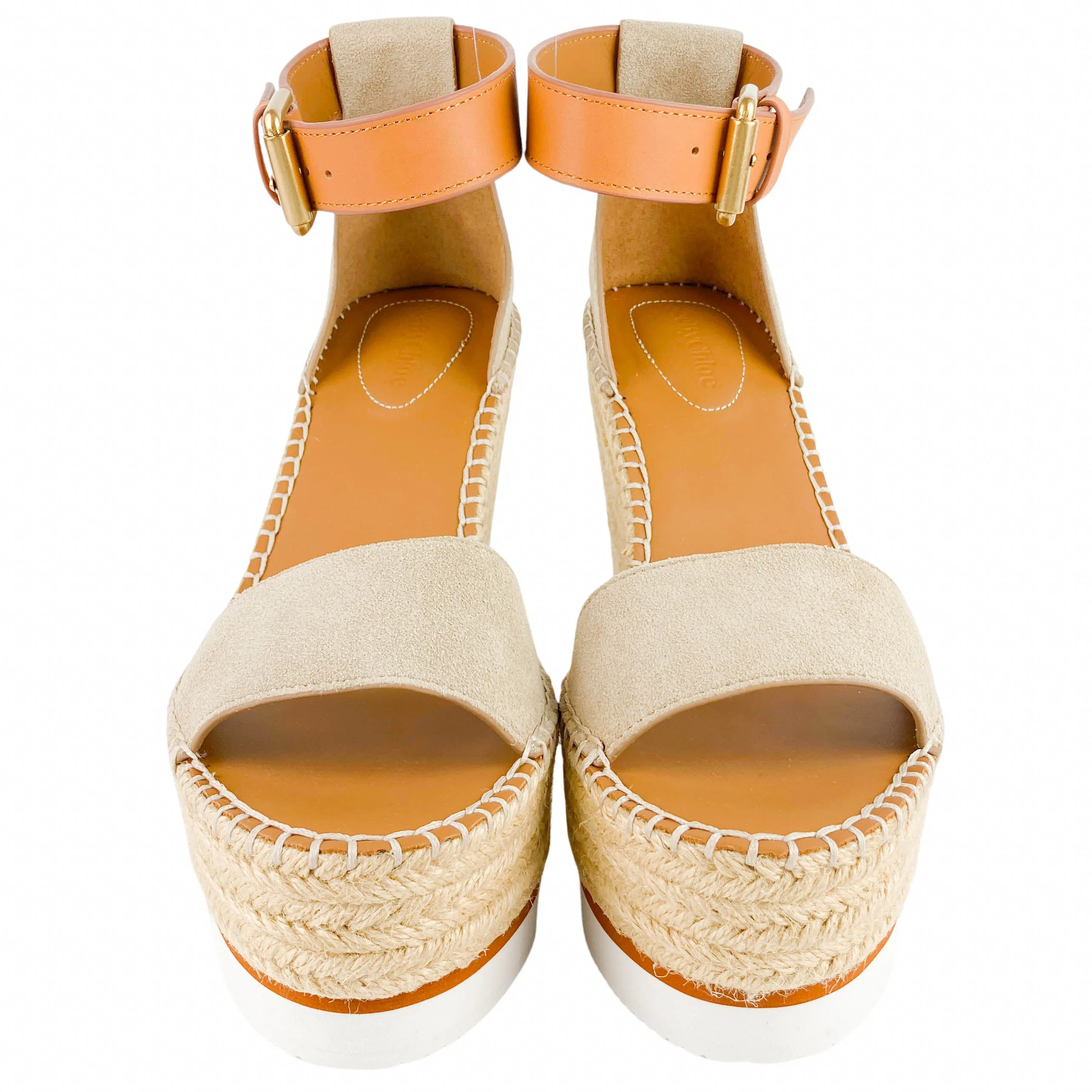 See By Chloé Glyn Espadrille Wedge Sandals in Beige