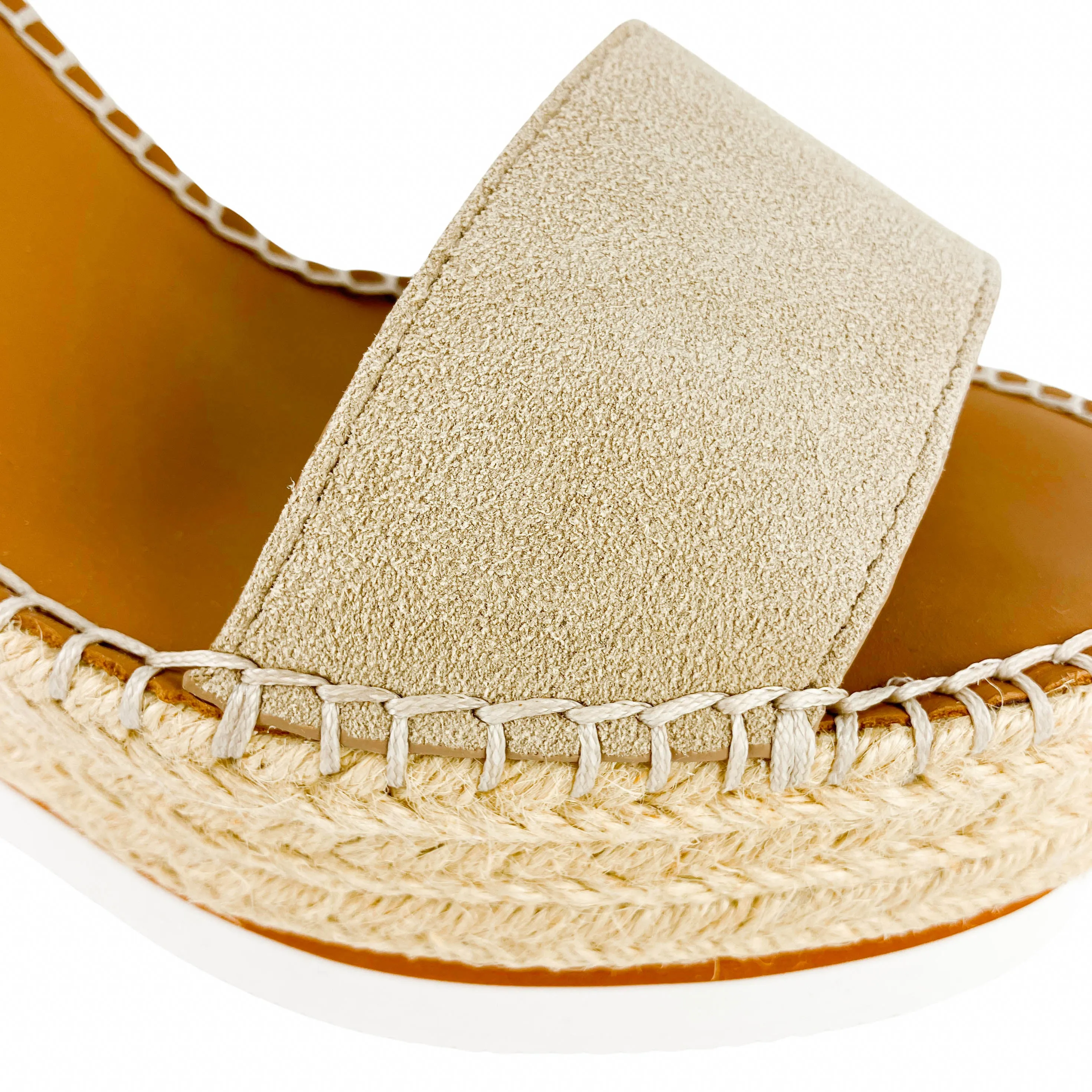 See By Chloé Glyn Espadrille Wedge Sandals in Beige