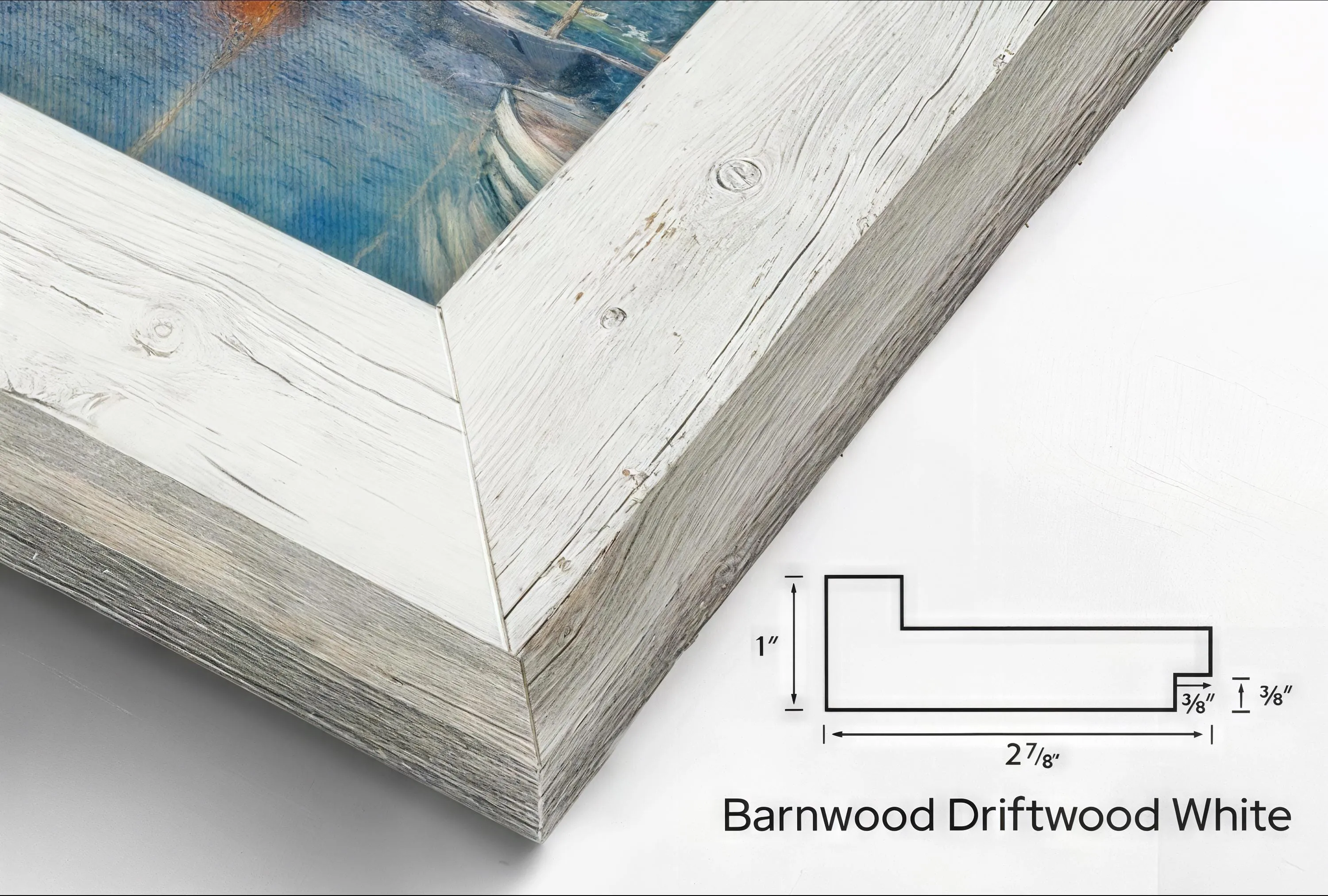 Set of 3 Farmhouse Barnwood Frame Canvas Wall Decor