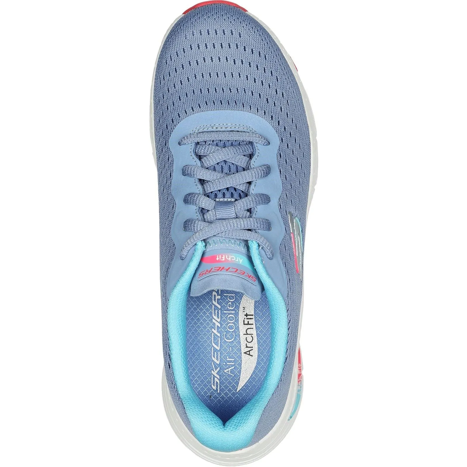 Skechers 149722 Arch Fit Infinity Cool Sneakers für Damen, weite Passform, Blau/Mehrfarbig