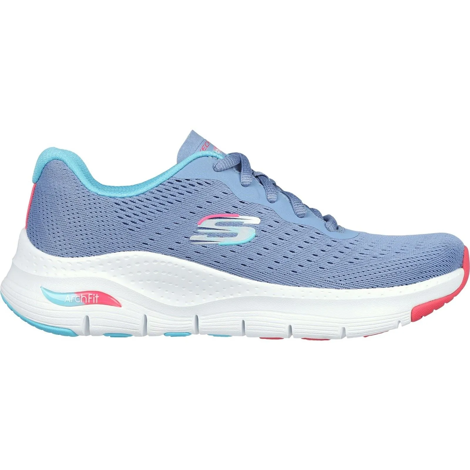 Skechers 149722 Arch Fit Infinity Cool Sneakers für Damen, weite Passform, Blau/Mehrfarbig