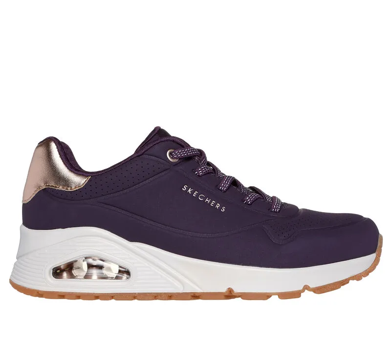 Skechers 155196 Uno Shimmer Away Sneakers für Damen mit weiter Passform