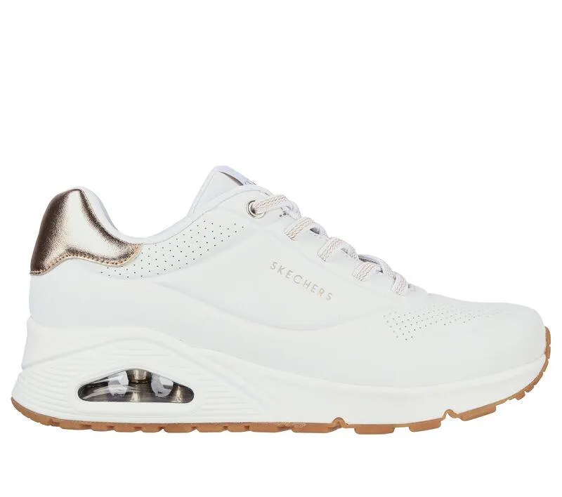 Skechers 155196 Uno Shimmer Away Sneakers für Damen mit weiter Passform