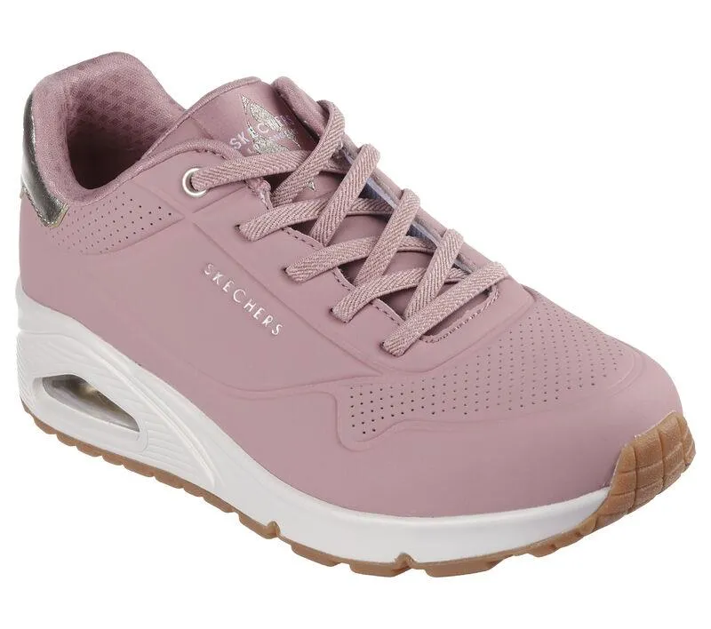 Skechers 155196 Uno Shimmer Away Sneakers für Damen mit weiter Passform