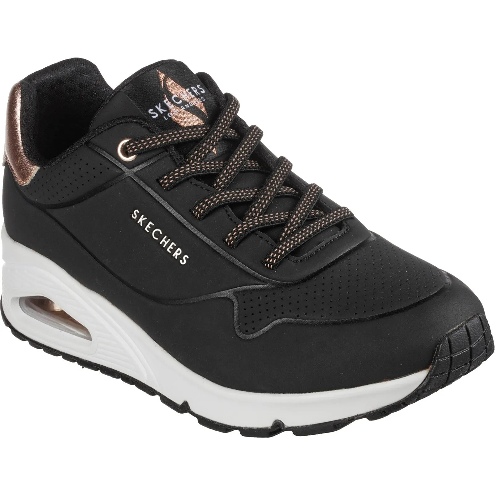 Skechers 155196 Uno Shimmer Away Sneakers für Damen mit weiter Passform