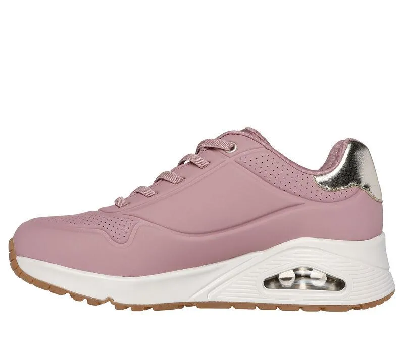 Skechers 155196 Uno Shimmer Away Sneakers für Damen mit weiter Passform