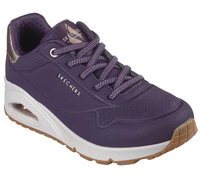 Skechers 155196 Uno Shimmer Away Sneakers für Damen mit weiter Passform