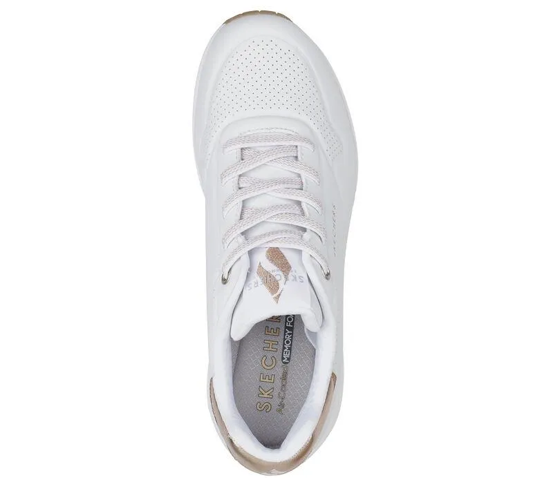 Skechers 155196 Uno Shimmer Away Sneakers für Damen mit weiter Passform