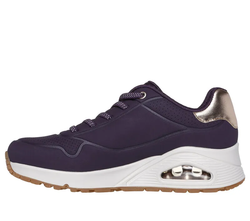 Skechers 155196 Uno Shimmer Away Sneakers für Damen mit weiter Passform