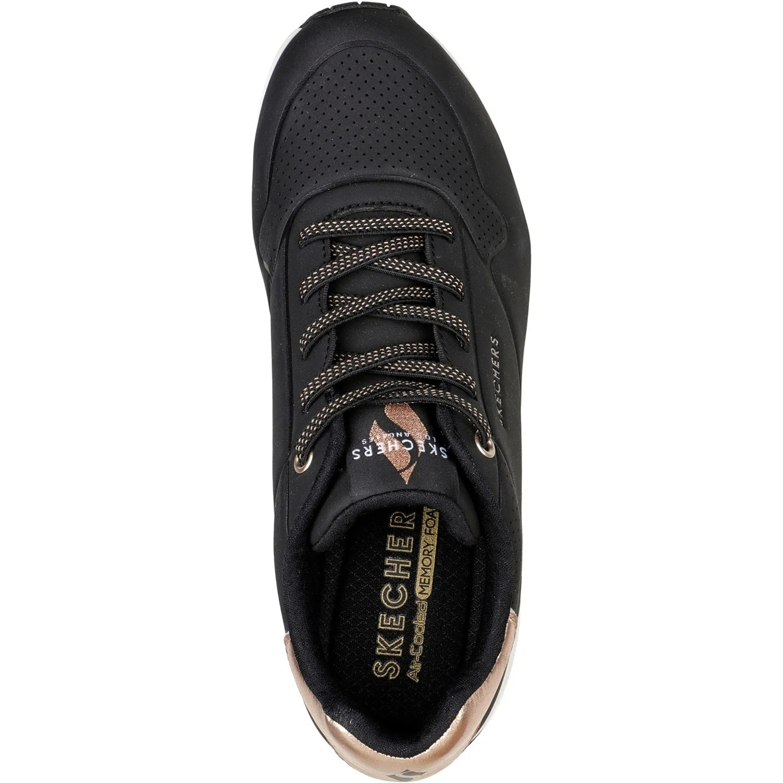 Skechers 155196 Uno Shimmer Away Sneakers für Damen mit weiter Passform