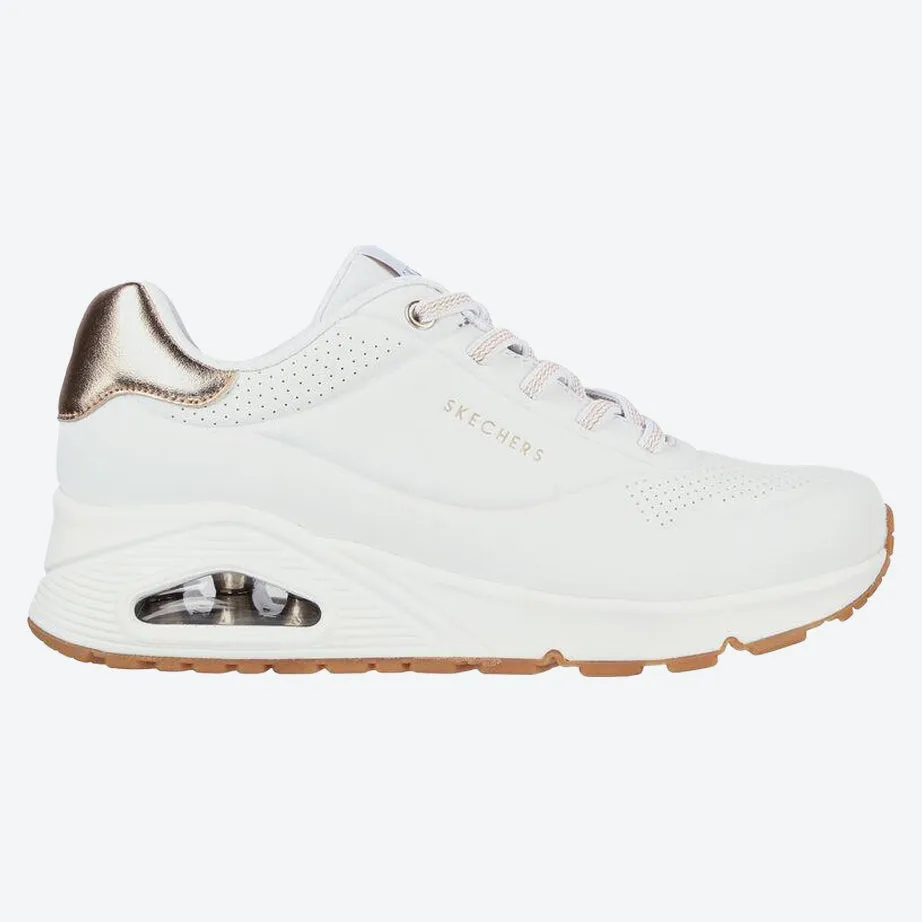 Skechers 155196 Uno Shimmer Away Sneakers für Damen mit weiter Passform