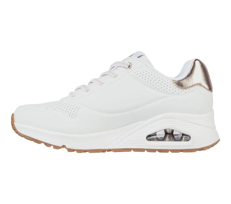 Skechers 155196 Uno Shimmer Away Sneakers für Damen mit weiter Passform