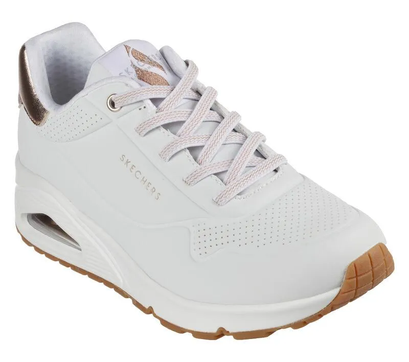 Skechers 155196 Uno Shimmer Away Sneakers für Damen mit weiter Passform