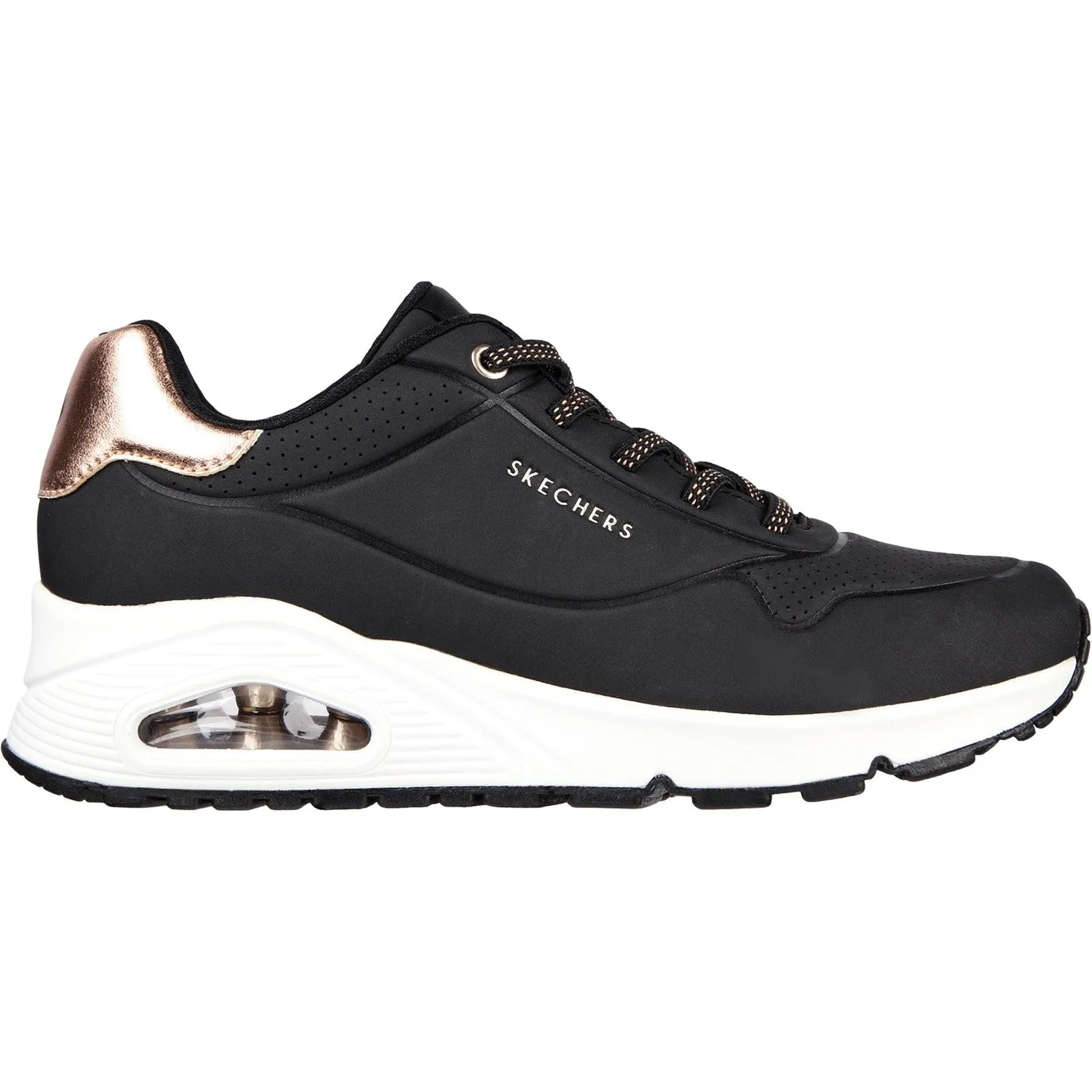 Skechers 155196 Uno Shimmer Away Sneakers für Damen mit weiter Passform