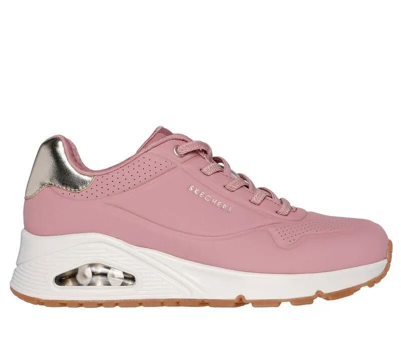 Skechers 155196 Uno Shimmer Away Sneakers für Damen mit weiter Passform