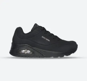 Skechers 73690 Uno - Stand On Air Walking-Sneakers für Damen, weite Passform, Schwarz
