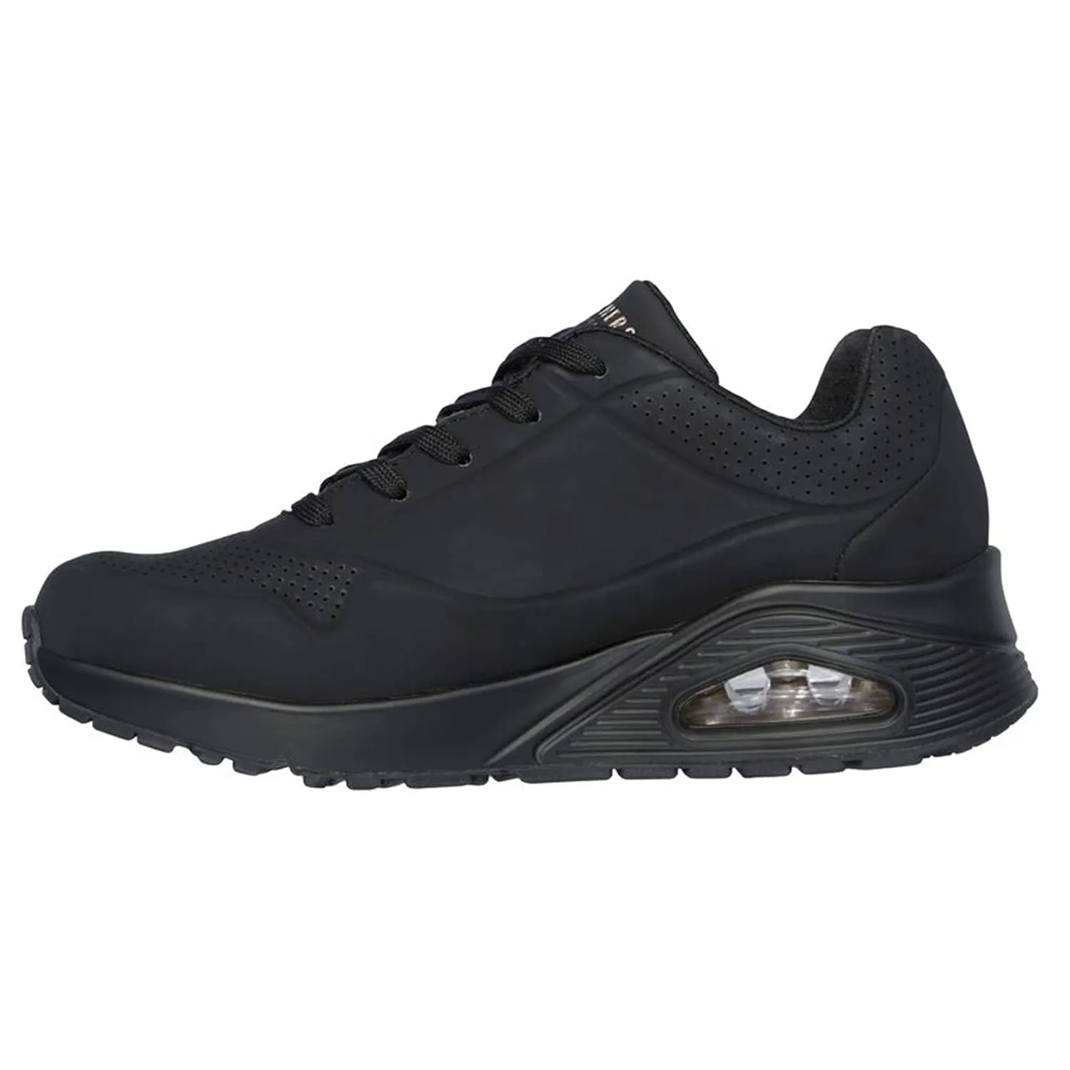 Skechers Women's Uno-Stand on Air Sneaker, Black/Black, 7