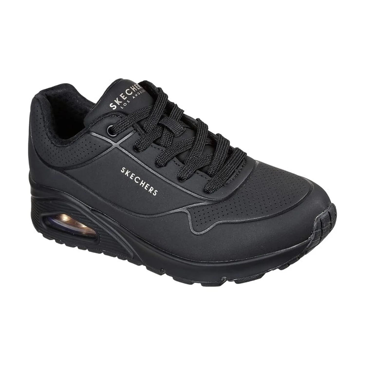 Skechers Women's Uno-Stand on Air Sneaker, Black/Black, 7